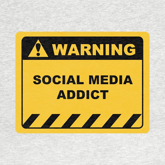 Funny Human Warning Label / Sign SOCIAL MEDIA ADDICT Sayings Sarcasm Humor Quotes by ColorMeHappy123